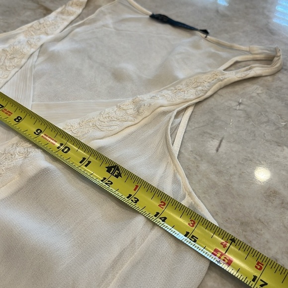 Zara | White Drop Waist Cottagecore Slip Dress | Ivory | Medium - Picture 7 of 13